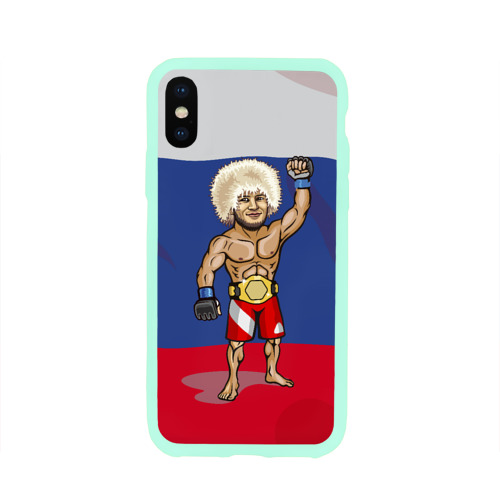 Чехол для iPhone X глянцевый Хабиб Нурмагомедов Фото 01 Чехол для iPhone X глянцевый Хабиб Нурмагомедов Фото 01
