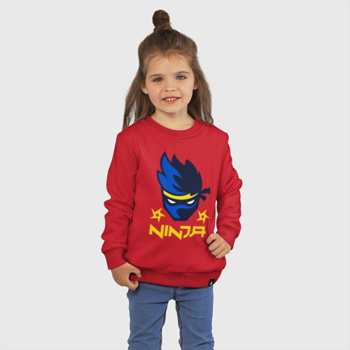 Детский свитшот хлопок Fortnite ninja, цвет красный - фото 3