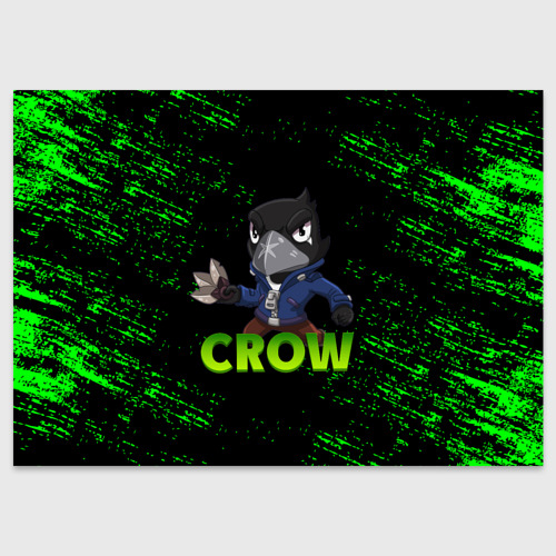 Поздравительная открытка Brawl Stars crow, цвет белый