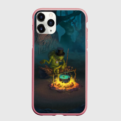 Чехол для iPhone 11 Pro Max матовый Сэр Троглодит - Болото, текст