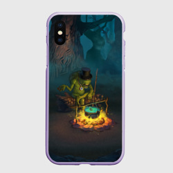 Чехол для iPhone XS Max матовый Сэр Троглодит - Болото, текст