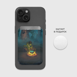 Картхолдер Magsafe магнитный Сэр Троглодит - Болото, текст - фото 2