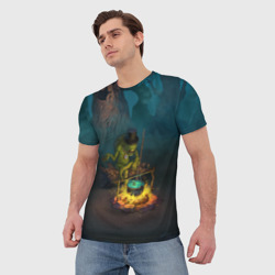 Мужская футболка 3D Сэр Троглодит - Болото, текст - фото 2