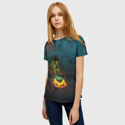 Женская футболка 3D Сэр Троглодит - Болото, текст - фото 2
