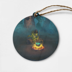 Деревянная игрушка круг Сэр Троглодит - Болото, текст