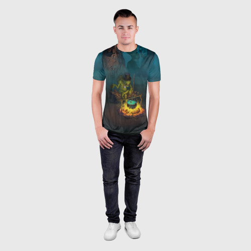 Мужская футболка 3D Slim Сэр Троглодит - Болото, англ, цвет 3D печать - фото 4