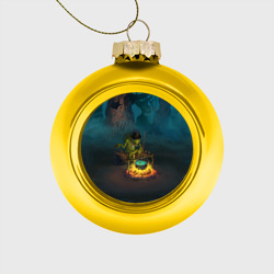 Ёлочный шар стеклянный/пластиковый Сэр Троглодит - Болото, англ