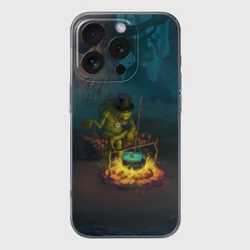 Чехол для iPhone 16 Pro Max силиконовый с защитой камеры Сэр Троглодит - Болото