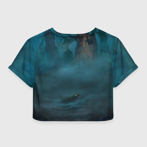 Женская футболка Crop-top 3D Сэр Троглодит - Болото, цвет 3D печать - фото 2
