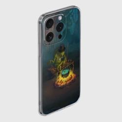 Чехол для iPhone 15 Pro Max силиконовый с защитой камеры Сэр Троглодит - Болото - фото 2