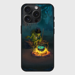 Чехол силиконовый для Apple iPhone 15 Pro матовый Сэр Троглодит - Болото