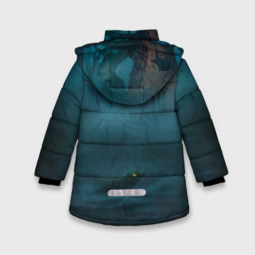 Зимняя куртка для девочек 3D Сэр Троглодит - Болото, цвет черный - фото 2