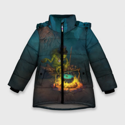 Зимняя куртка для девочек 3D Сэр Троглодит - Болото
