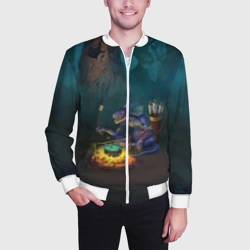 Мужской бомбер 3D Сэр Троглодит - Ящер - фото 2