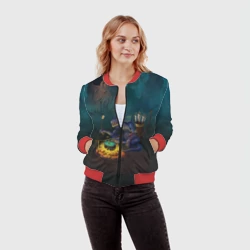 Женский бомбер 3D Сэр Троглодит - Ящер - фото 2