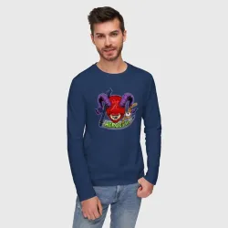 Мужской лонгслив хлопок Сэр Троглодит - Психоделика демон - фото 2