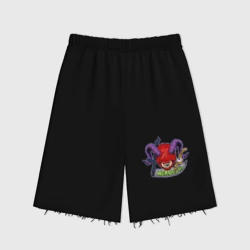 Женские шорты oversize футер хлопок Сэр Троглодит - Психоделика демон