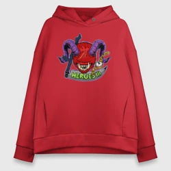 Женское худи Oversize хлопок Сэр Троглодит - Психоделика демон