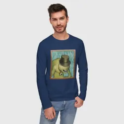 Мужской лонгслив хлопок Сэр Троглодит - Импрессионизм - фото 2