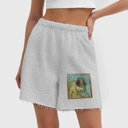 Женские шорты oversize футер хлопок Сэр Троглодит - Импрессионизм - фото 2