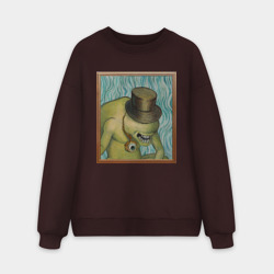 Мужской свитшот oversize без начеса хлопок Сэр Троглодит - Импрессионизм
