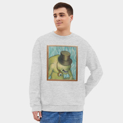 Мужской свитшот oversize без начеса хлопок Сэр Троглодит - Импрессионизм - фото 2
