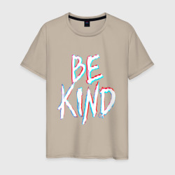Мужская футболка хлопок Be kind glitch