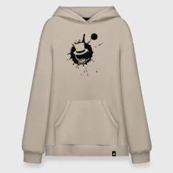 Худи SuperOversize хлопок Сэр Троглодит - Минимализм чер