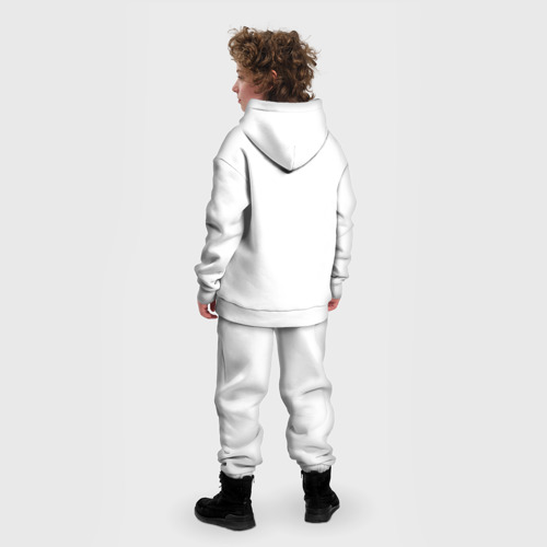 Детский костюм хлопок Oversize Сэр Троглодит - Минимализм чер, цвет белый - фото 4
