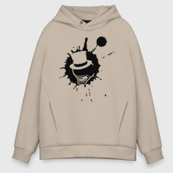 Мужское худи Oversize хлопок Сэр Троглодит - Минимализм чер