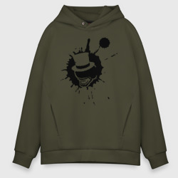 Мужское худи Oversize хлопок Сэр Троглодит - Минимализм чер