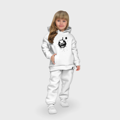 Детский костюм хлопок Oversize Сэр Троглодит - Минимализм чер, цвет белый - фото 7