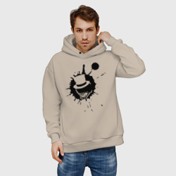 Мужское худи Oversize хлопок Сэр Троглодит - Минимализм чер - фото 2