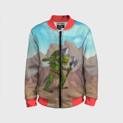 Детский бомбер 3D Сэр Троглодит - Варвар, текст