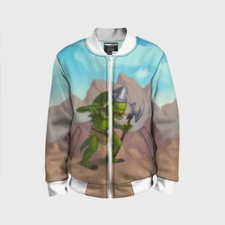 Детский бомбер 3D Сэр Троглодит - Варвар, текст