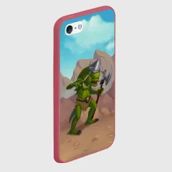 Чехол для iPhone 5/5S матовый Сэр Троглодит - Варвар, текст - фото 2