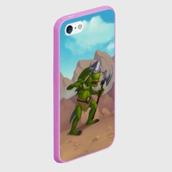 Чехол для iPhone 5/5S матовый Сэр Троглодит - Варвар, текст - фото 2