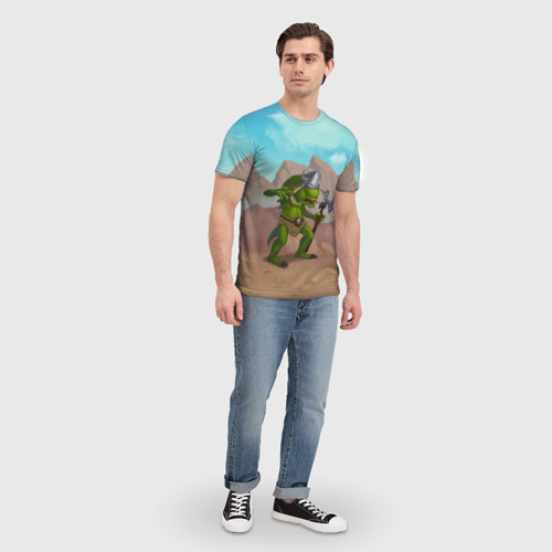 Мужская футболка 3D Сэр Троглодит - Варвар, текст, цвет 3D печать - фото 5
