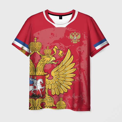 Мужская футболка с принтом Сборная России 2020 Exlusive, вид спереди №1