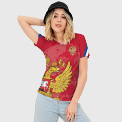 Женская футболка 3D Slim Сборная России 2020 Exlusive - фото 2