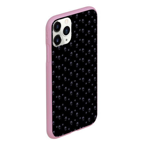 Чехол для iPhone 11 Pro Max матовый Сэр Троглодит - Паттерн, черны, цвет розовый - фото 3