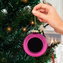 Ёлочный шар стеклянный/пластиковый Сэр Троглодит - Паттерн, черны - фото 2