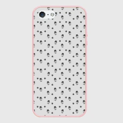 Чехол для iPhone 5/5S матовый Сэр Троглодит - Паттерн, серый