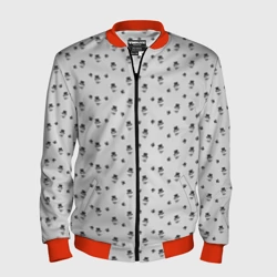 Мужской бомбер 3D Сэр Троглодит - Паттерн, серый