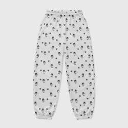 Женские джоггеры оверсайз 3D Сэр Троглодит - Паттерн, серый