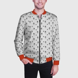 Мужской бомбер 3D Сэр Троглодит - Паттерн, серый - фото 2