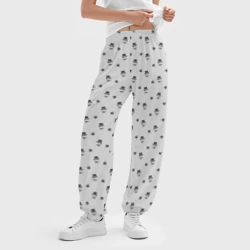 Женские джоггеры оверсайз 3D Сэр Троглодит - Паттерн, серый - фото 2