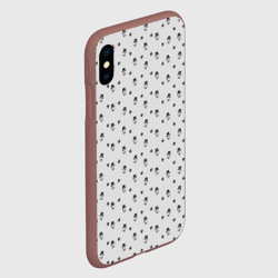 Чехол для iPhone XS Max матовый Сэр Троглодит - Паттерн, серый - фото 2