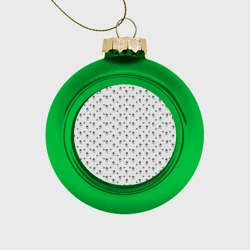 Ёлочный шар стеклянный/пластиковый Сэр Троглодит - Паттерн, серый