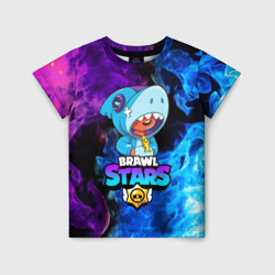 Детская футболка 3D Brawl Stars Leon shark Леон